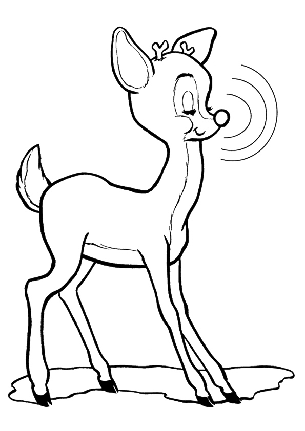 Plansa de colorat cu Rudolph 28 21